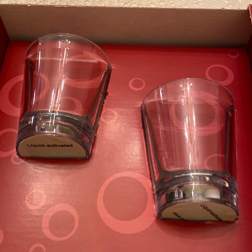Camel Liquid Activated shot glasses.